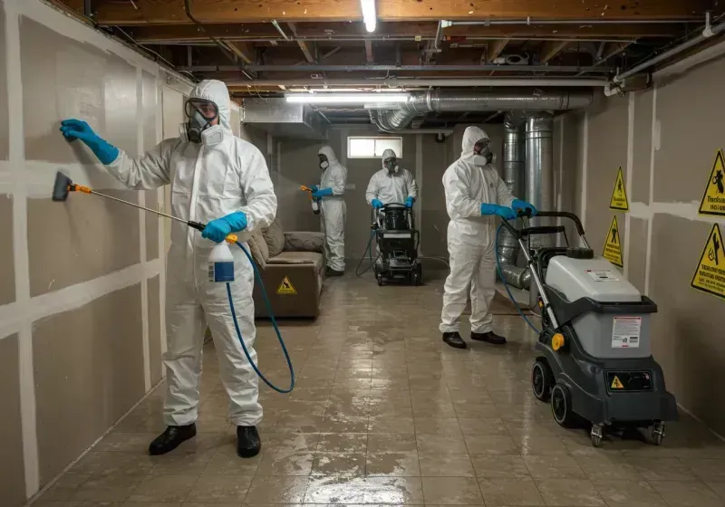 Basement Moisture Removal and Structural Drying process in Prowers County, CO